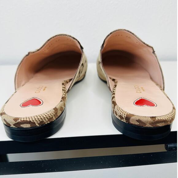 NWOT Gucci Princetown Slipper in Beige & Ebony GG Canvas 40 / 10 - Picture 13 of 16